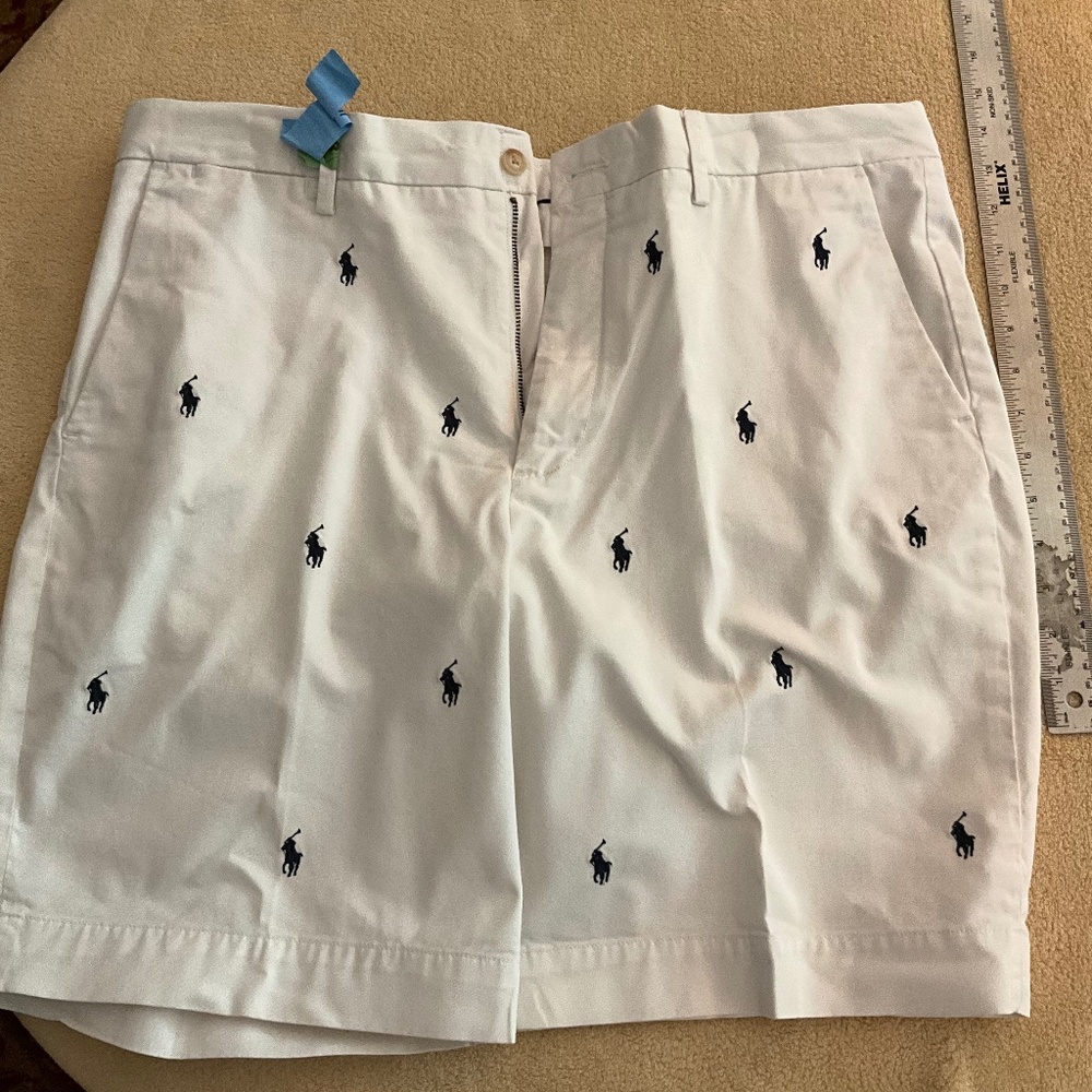 Polo Ralph Lauren Embroidered Polo Pony Shorts Waste, 36